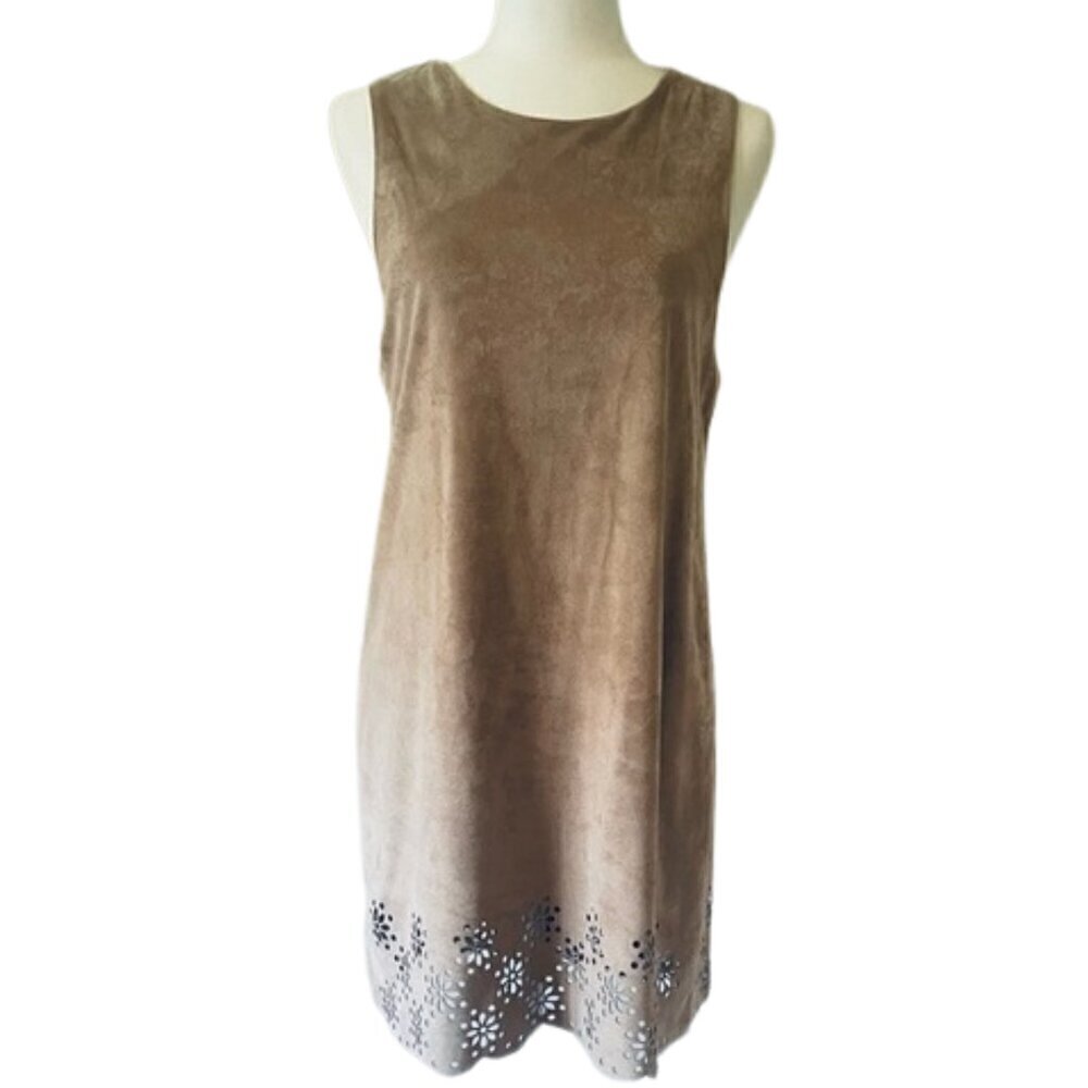 Elegant Tan Sleeveless Dress